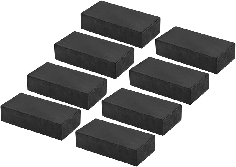 PATIKIL Rubber Anti-Vibration Pads 8 Pcs Square 4"x2"x1" Black for HVAC Air