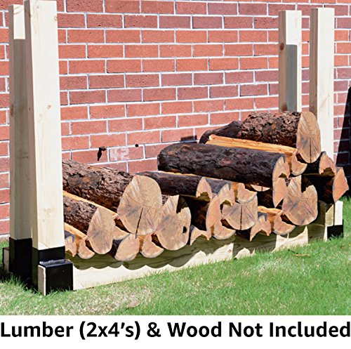 RuggedMade Firewood Log Rack Bracket Kit, Adjustable Wood Drying Steel Holder - Thumbnail 3