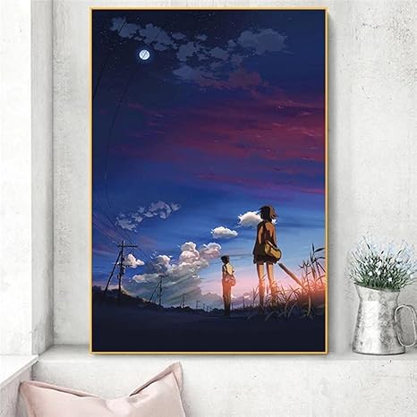 Amazon Co Jp Chihie マンガ映画ポスターアニメ映画キャンバス絵画プリント壁アート写真漫画家の装飾キャンバス絵画50x75cm フレームなし ホーム キッチン