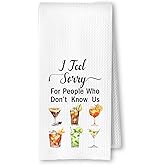 ArtisaEura Funny Cocktail Lover Gifts Kitchen Towels, Cocktail Gifts for Men Women Dish Tea Bar Towels for Kitchen Bar Cart Decor, Bartender Gifts Decorative Hand Towels, 16x24 Inches