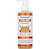 DERMATOUCH Vitamin C Cleanser Water with Turmeric, Gentle Foaming, 8 Fl Oz | Facial Cleanser, For Daily Use, Removes Impurities, Made in USA