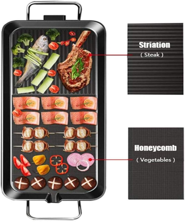 Review 1400W Smokeless Barbecue Grill, Portable Electric Grill with