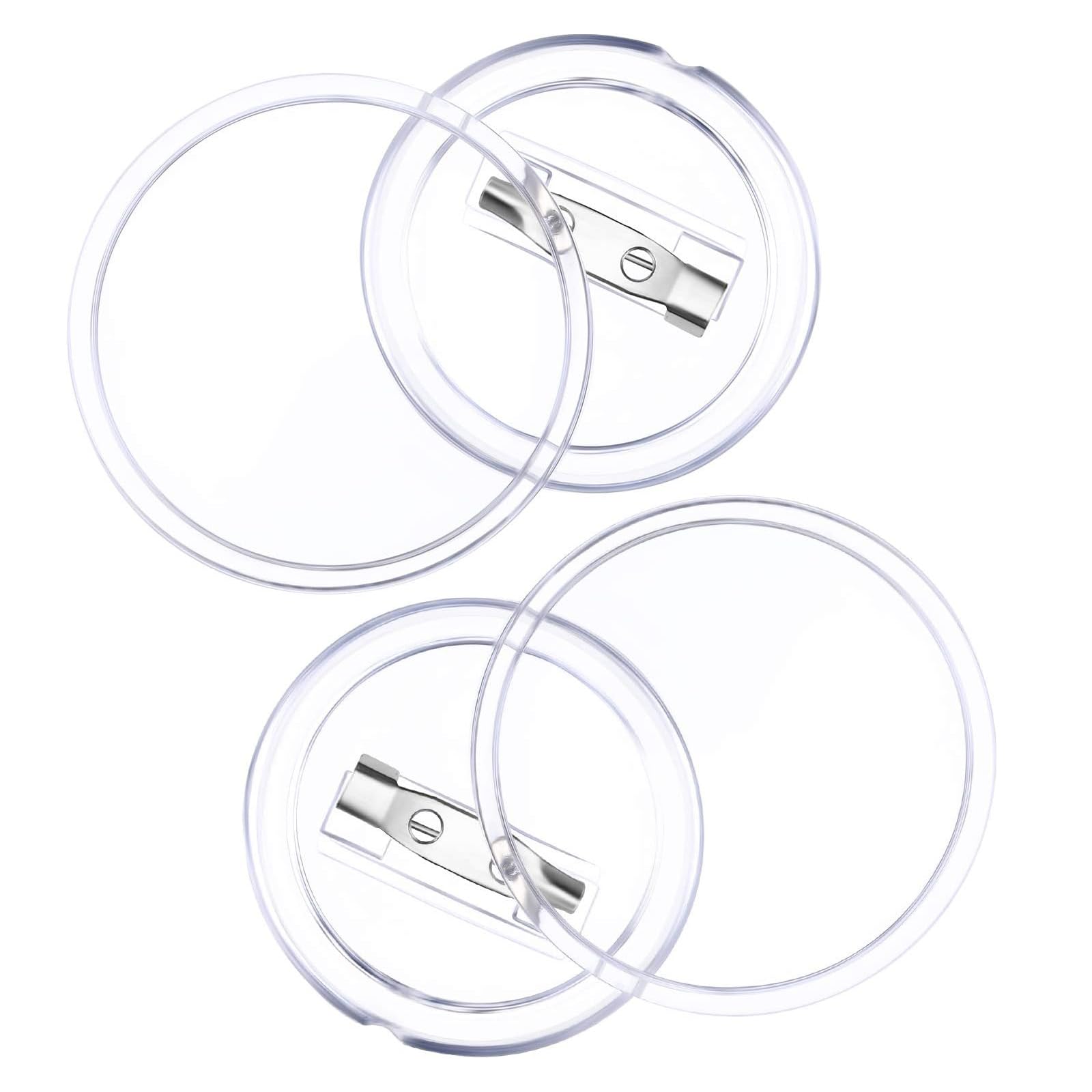 36 Pack 1.5 Inch Acrylic Design Button Badge Clear Button Pin Badges Kit for Craft Supplies or DIY Badges