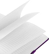 Lefute A5 Notebook Journal 200 Pages 80gsm Hardback Purple with Pen Loop view 4