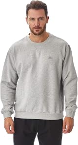 Iron Mountain Mens Fleece Jumper Crew Neck Sweatshirt Light Grey Marl XL view 2