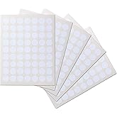 Crinklee Waterproof Essential Oil Labels, 315 Circles, 1 Inch Diameter, Oil Proof, Highly Durable Blank Stickers