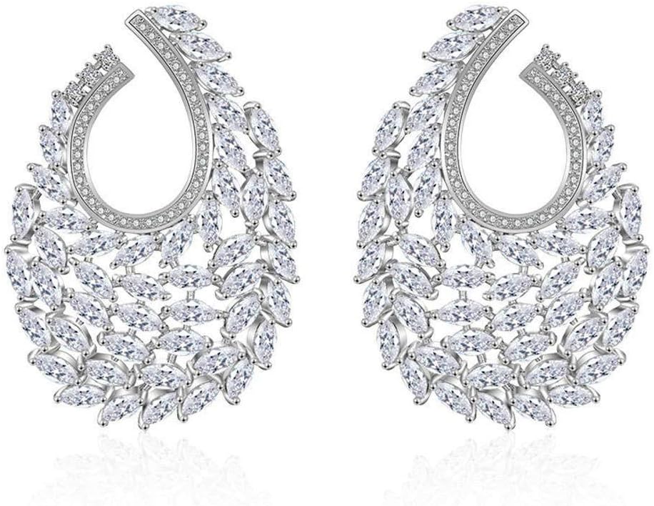 QJKai Zircon earrings, temperament evening dress, delicate earrings