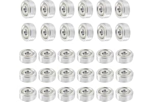 Saipor 30Pcs 623ZZ Bearings Double Shield Deep Groove Miniature Ball Bearing Carbon Steel Bearings High Speed Silent Small Be