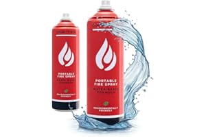 [2-PACK] All-In-1 Inferno by DAB-TEK Portable Fire Spray & Fire Extinguisher for Home, Kitchen, Boats & Cars. These Mini Fire Extinguishers can Fight Majority of Fire Types and Come with Wall Mounts