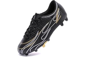 Hanani Kids Soccer Cleats Boys Girls Soccer Shoes Youth Athletic Outdoor & Indoor Baseball Shoe Firm Ground Cleat Comfortable Flexible Sneaker…