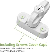 Neoteck Sash Jammer White Zinc Cast Alloy 2 pcs Sash Blocker Locks view 4