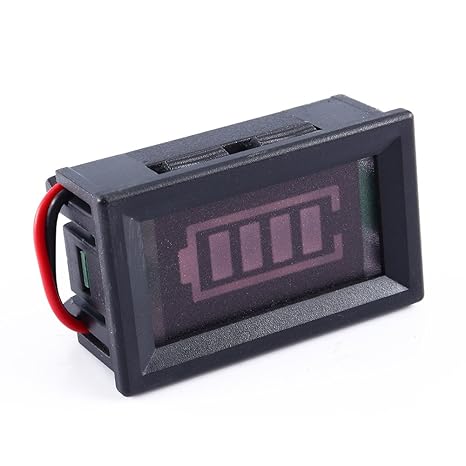 Akozon 12v-Batteriestandsanzeige, Bleibatterien Batterieanzeige Kapazität LED Tester Meter MP