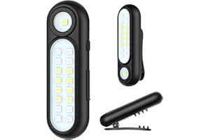 Yaklim Clip On Flashlight, Rechargeable Running Lights for Runners Portable Hands Free Flashlight for Walking Dog, Safety Light for Walking at Night, LED Work Light Warning Flashing Camping(1Pcs)