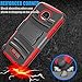 Tekcoo for Moto Z Play Case, for Moto Z Force Holster Belt, [Hoplite] Shock Absorbing [Red] Locking Clip Defender Full Body Kickstand Carrying Armor Cases Cover for Motorola Moto Z Force/Play Droid