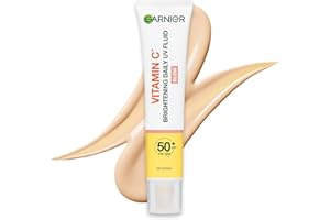Garnier Vitamin C Daily UV Sunscreen Moisturizer SPF 50+, Brightening Glow Fluid for All Skin Tones, 50 mL