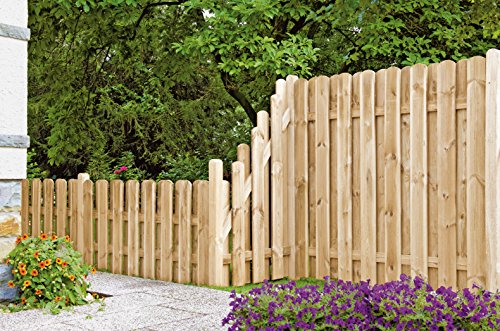 GreenSeason - Dichtzaun Holzzaun Lamellenzaun Lattenzaun Korfu B180 x H150 cm. – Bild 4