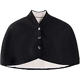 Keep Warm Shoulder Brace Winter Faux Lamb Wool Shoulder Protective Shawl Neck Back Warmer Wrap Cape for Old People, Maternity, Weak Person