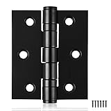 6-Pack Black Door Hinges, 3 Inch Heavy Duty