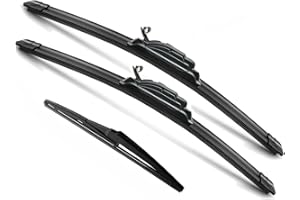 JustCar 3 wipers Replacement for Lexus RX330 2004-2006 Lexus RX350 2007-2009 Lexus RX400h 2006-2008, Windshield Wiper Blades Original Equipment Replacement - 26"/22"/14" (Set of 3) U/J HOOK
