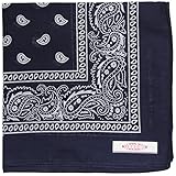 Soophen Paisley One Dozen Cowboy Bandanas (Navy Blue 22 X 22 in , 12-Pack)