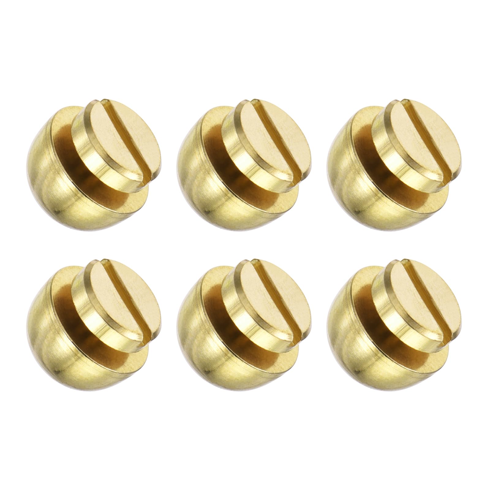 METALLIXITY Screw Back Stud Spike (10x6mm) 6pcs, Round Head Stud Rivets - for Leather Crafts Purse Bags