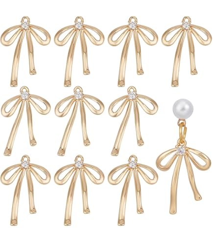 10pcs Brass Cross Charms - 18K Gold Plated Cubic Zirconia Pave Charms For Jewelry Making (12mm)