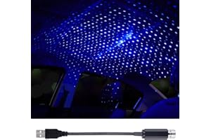 LEDCARE USB Projector Night Light, Portable Adjustable Star Roof Light Car Interior LED Romantic Atmosphere Star Projector for Cars Trucks Bedroom Party Decoration((Violet Blue)