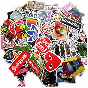 NIANPU 100 Pieces Waterproof Vinyl Stickers for Personalize Laptop, Car, Helmet, Skateboard, Luggage Graffiti Decals (D - Section)