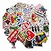 NIANPU 100 Pieces Waterproof Vinyl Stickers for Personalize Laptop, Car, Helmet, Skateboard, Luggage Graffiti Decals (D - Section)