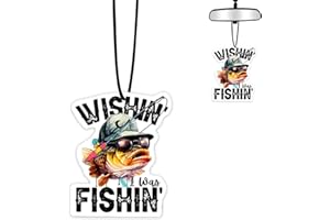 LDNTLY 1PCS Car Air Fresheners,Fishing enthusiast Hanging Car Air Fresheners for Cute Mirror Freshener Mirror Scented Hanging Automobile Accessories Decor Interior Home for Women Men Friends