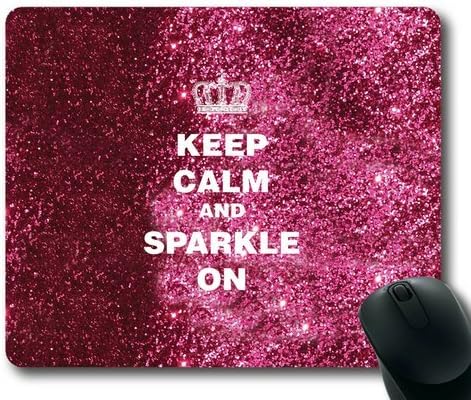 Keep Calm and Sparkle On Rectangle Mouse Pad,Gaming Mouse Pad by Lilyshouse