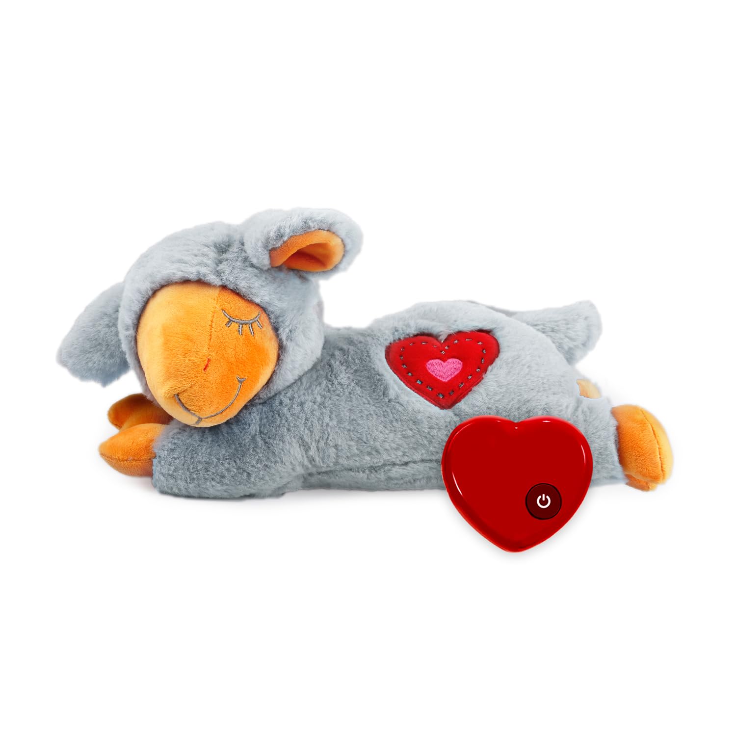 ALL FOR PAWS Puppy Heartbeat Toys Grey Sheep, Dog Behavioral Aid Plush Toy, Pet Snuggle Plush Toy for Puppies Dog with Heartbeating