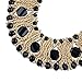 KAYMEN FASHION JEWELLERY Gold-Plated Copper Chians and Crystal Stone Knit Statement Choker Necklaces for Women