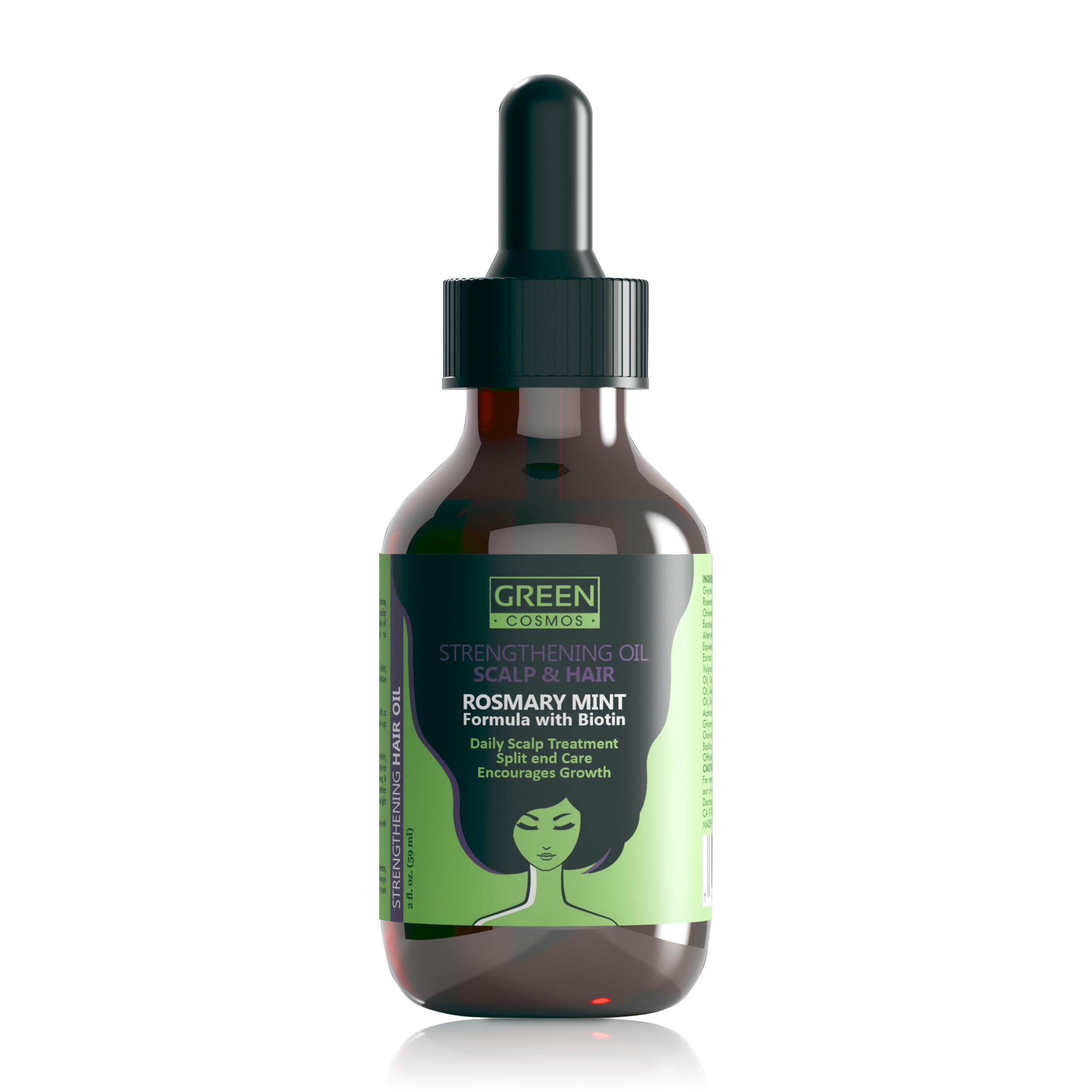 Photo 1 of 100% Rosemary Oil for Hair Growth – Nourishes Scalp, Boosts Circulation, Relieves Itchy & Dry Scalp, Strengthens Hair & Eyebrow & Eyelash Health – Suitable for All Hair Types (60ml/2oz) (Pack of 1)