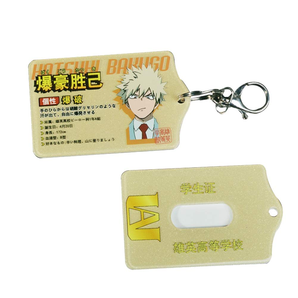 Wernerk Anime My Hero Academia Id Card Badge Holder With Detachable Metal Clip And Key Ring Id Badge Clip Key Chain Holder Card Holder Bakugou Katsuki Buy Online In Canada At Canada Desertcart Com Productid