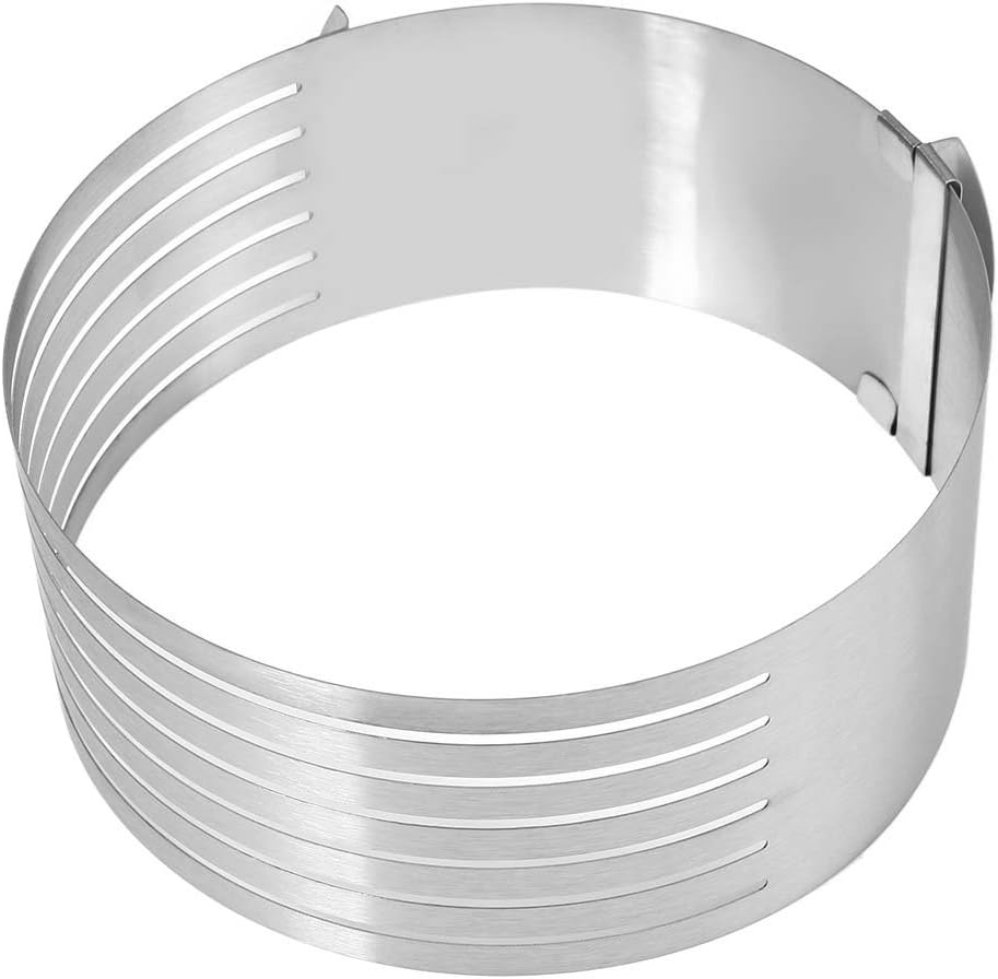 Ustensiles A Patisserie Cercles Et Cadres Moule A Gateau Coupe Gateau Rond Silver Taille Reglable En Acier Inoxydable Napravi Rs