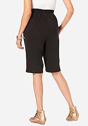 Roaman's Women's Plus Size Soft Knit Bermuda Short