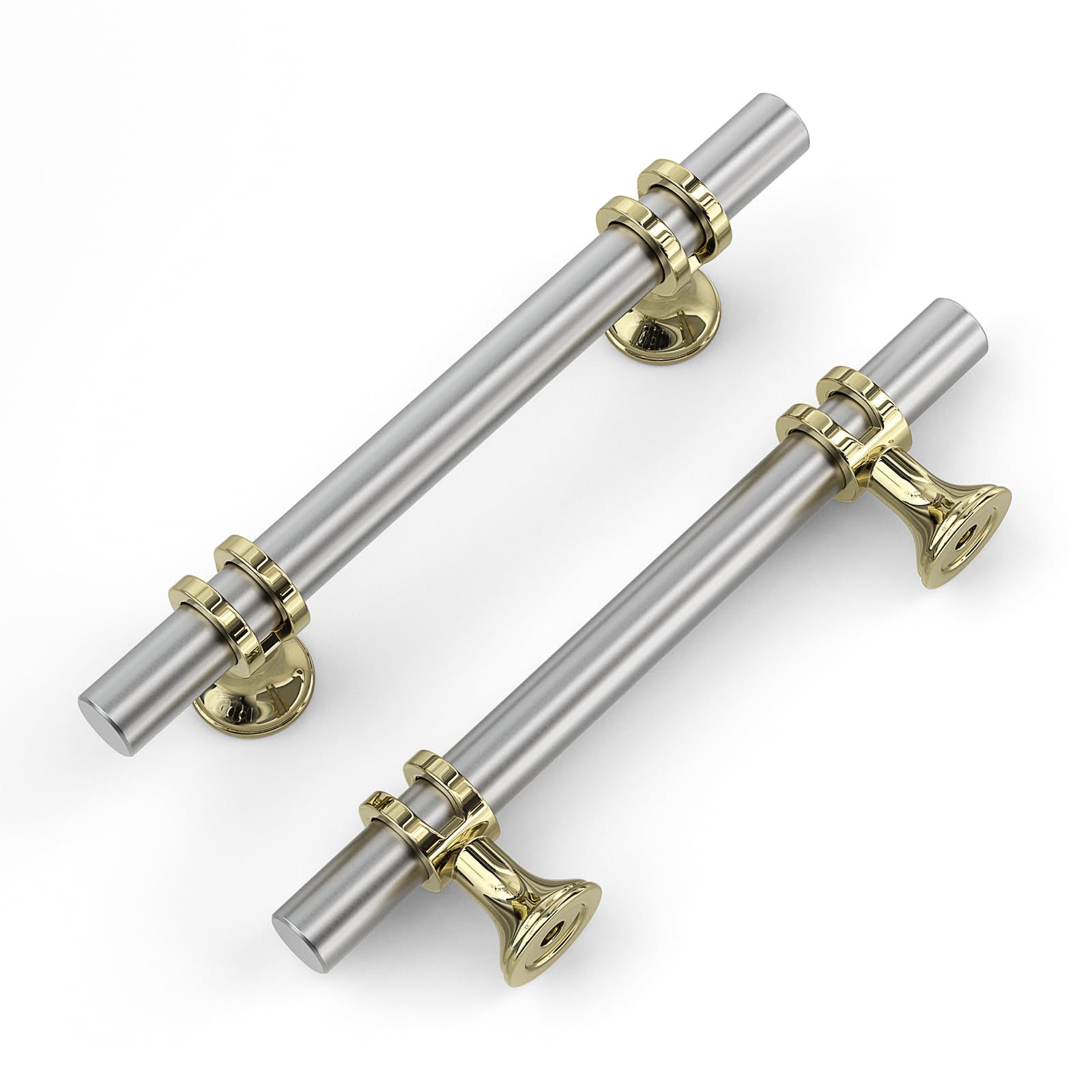 Photo 1 of homdiy 10 Pack Kitchen Cabinet Handles Brushed Nickel Cabinet Pulls 5 Inch Silver Gold Modern Hardware for Dresser Bathroom