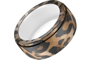 FitTurn Compatible with Oura Ring Gen3/Oura Ring Gen4 Protector, Anti-Scratch Elastic Soft Silicone Colorful Pattern Ring Cover for Oura Ring Gen Cover (Leopard, M(10/11/12/13))