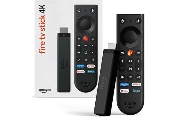 Amazon Fire TV Stick 4K (newest model), simple 4K streaming, new Fire TV Remote, all your apps in one place, free & live TV, 