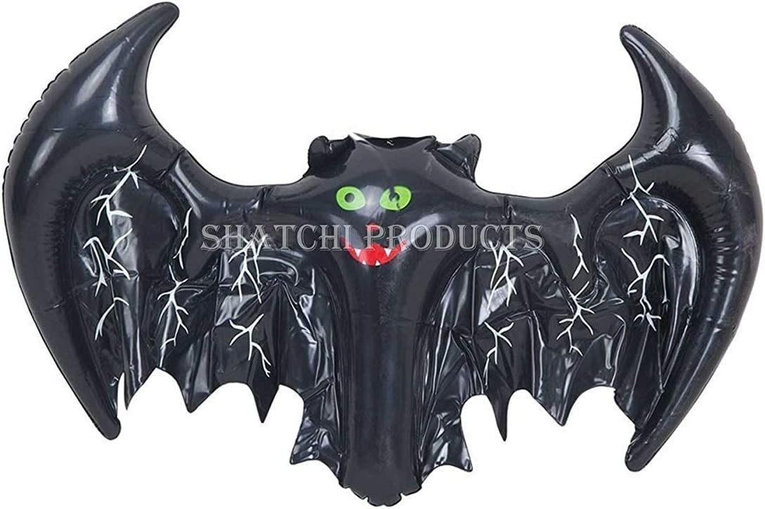 5Pcs Halloween Inflatable Bats 46cm x 36cm Scarry Spooky Blow-Up Toy Fancy Dress Party Horor Décor