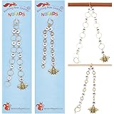 NBEADS 2 Pcs 2 Styles Bees Charm Knitting Row Counter Chains, 0~9 Number Stitch Markers Acrylic Beads Crochet Stitch Marker C