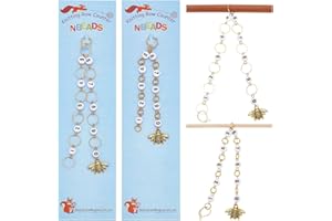 NBEADS 2 Pcs 2 Styles Bees Charm Knitting Row Counter Chains, 0~9 Number Stitch Markers Acrylic Beads Crochet Stitch Marker Charms for Knitting Weaving Sewing Quilting Handmade Jewelry