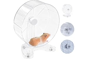 STINZGIE Hamster Wheel, 8.7" Super-Silent Exercise Wheels, Dual-Bearings Quiet Spinner Running Wheels, 3 Installation Methods, Fits Any Hamster Cage, Hamsters Toy for Dwarf Hamsters, Gerbils, and Small Pets.
