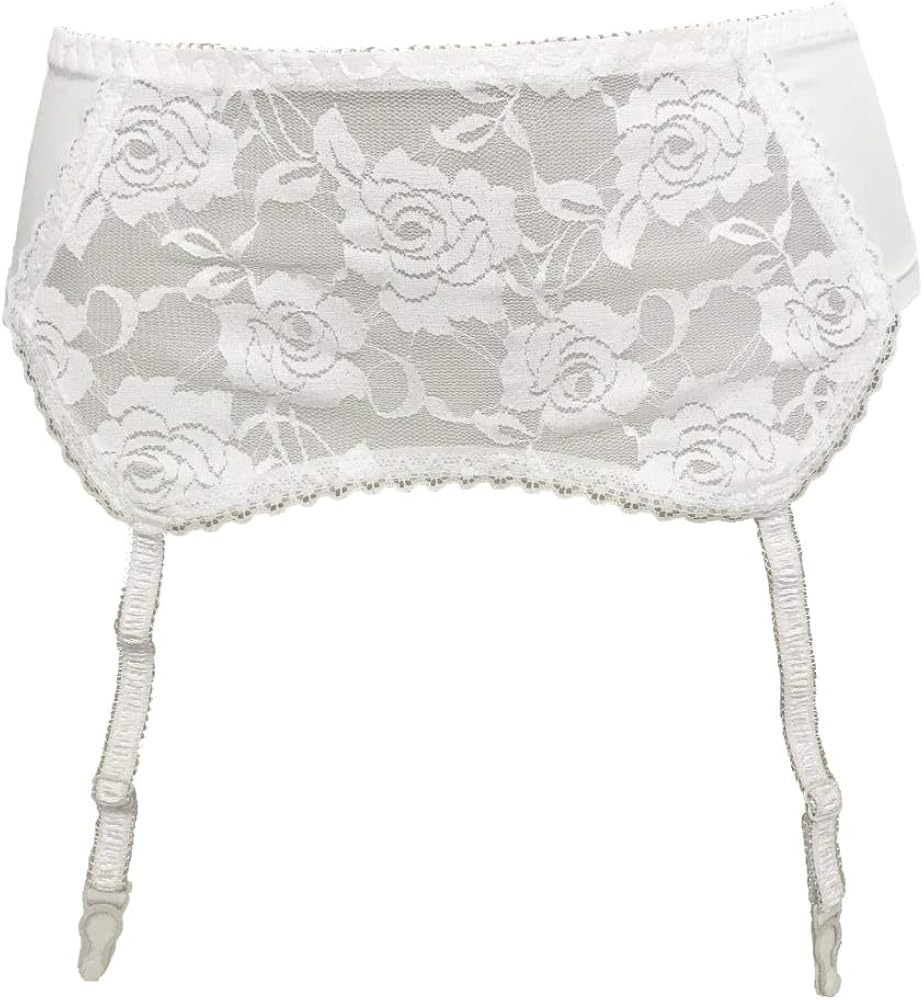 Women's Lace High Waisted Suspender Belt Amazon.co.uk Clothing