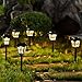 MAGGIFT Solar Pathway Lights, 8 Lumens, Black, 6 Pack, Waterproof, Easy to Install, Decorative, Solar Powered
