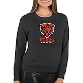 Team Fan Apparel Women's NFL Ultimate Fan Logo Slouchy Crewneck -Tagless Fleece Lightweight Pullover - Officially Licensed