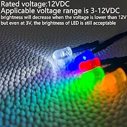 Gebildet 50pcs 3V-4.5V-5V-6V-7.5V-9V-12VDC 5mm