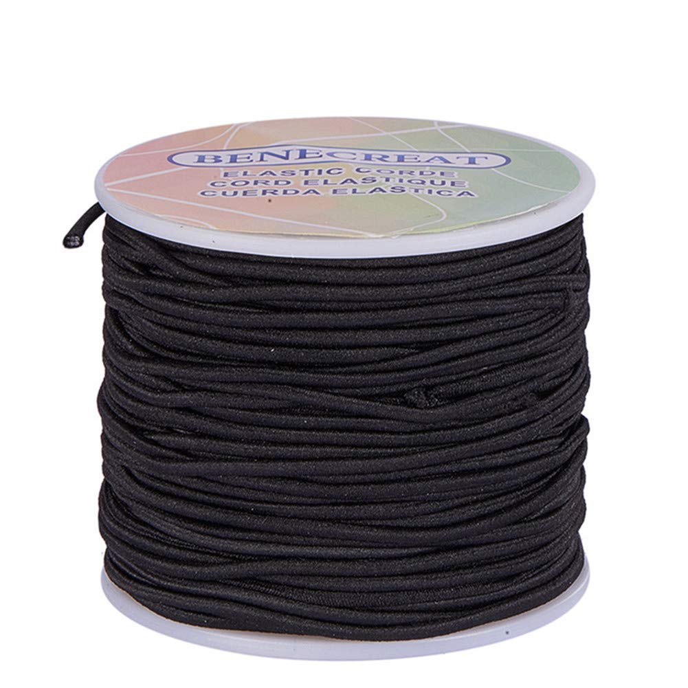 BENECREAT 2mm 55 Yard Elastic Cord, Jewelry Making Beading Cord