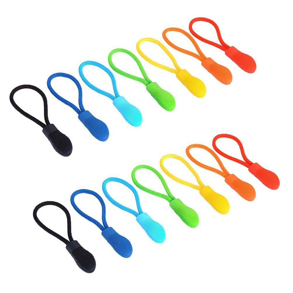 Umsole 35 Pieces Nylon Zipper Pull Cord Zipper Extension Zipper Tag